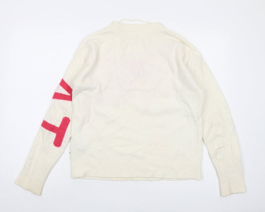Womens UK Size M YAYA Ivory Pullover Jumper