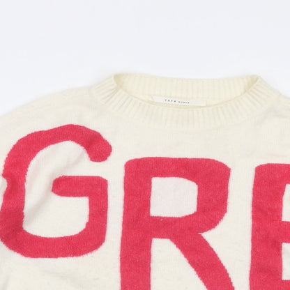 Womens UK Size M YAYA Ivory Pullover Jumper