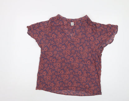 Womens UK Size M Gap Red Basic Blouse
