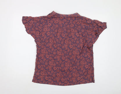 Womens UK Size M Gap Red Basic Blouse