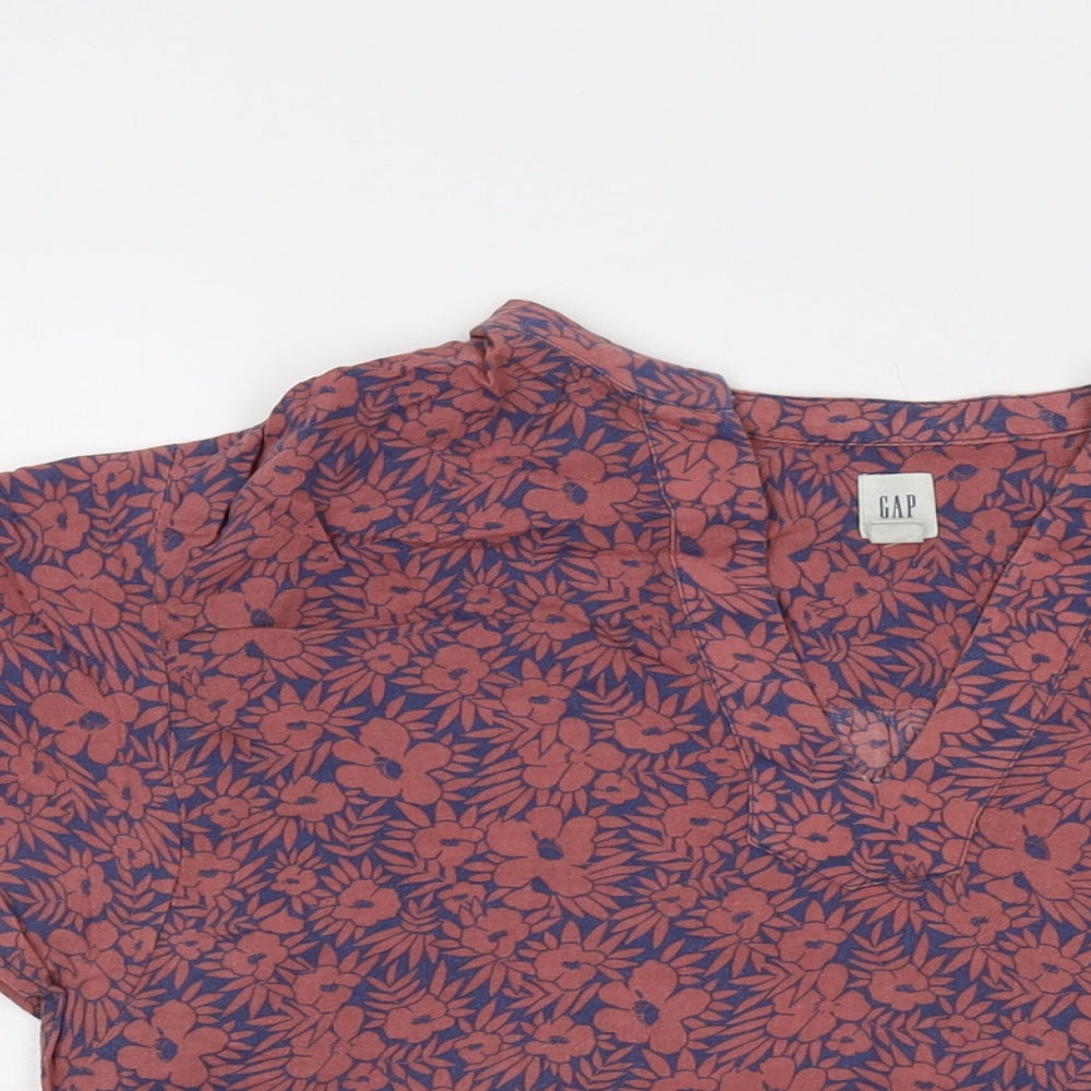Womens UK Size M Gap Red Basic Blouse