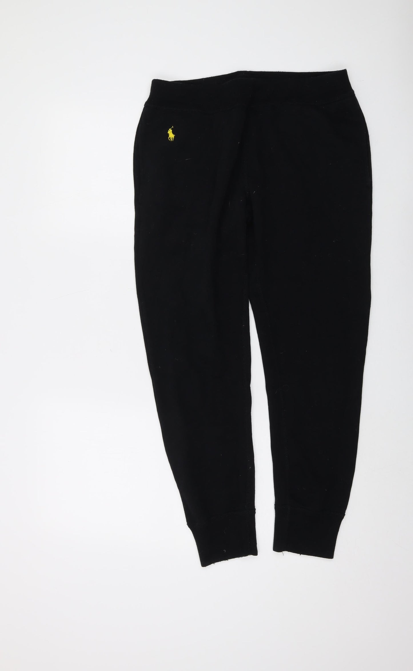 Polo Ralph Lauren Mens Black Cotton Sweatpants Trousers Size M L27 in Regular Drawstring