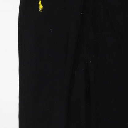 Polo Ralph Lauren Mens Black Cotton Sweatpants Trousers Size M L27 in Regular Drawstring