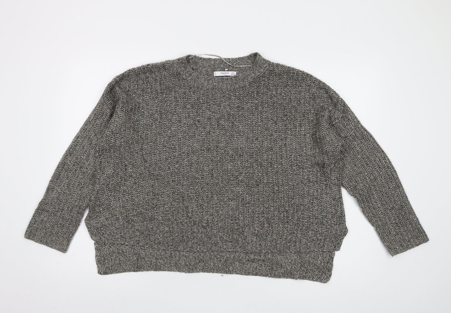 Womens UK Size S Mango Grey Pullover Jumper