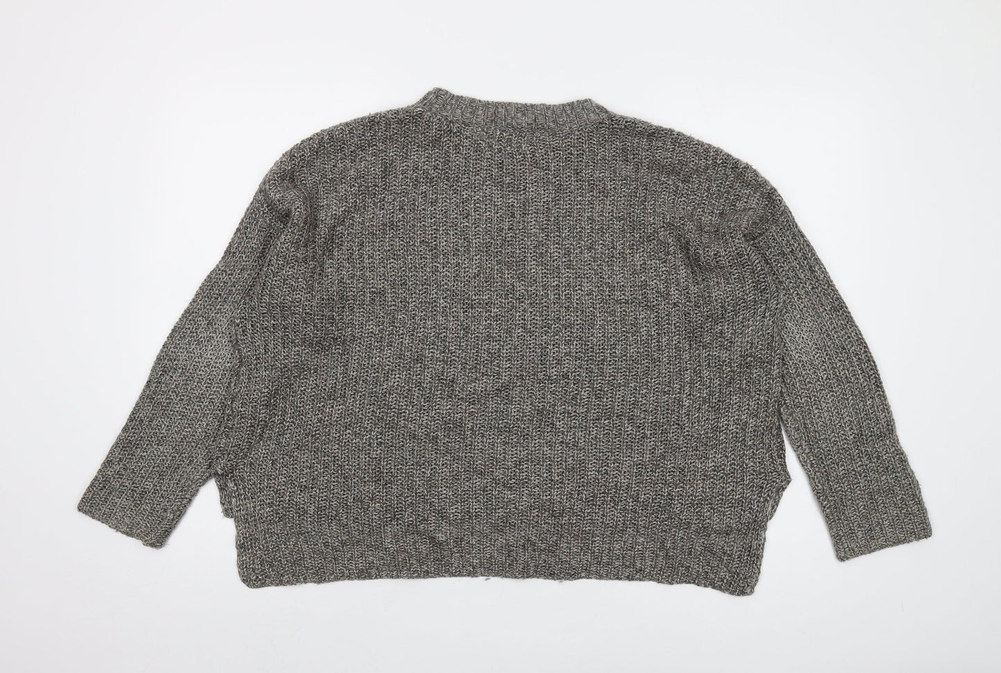 Womens UK Size S Mango Grey Pullover Jumper
