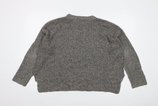 Womens UK Size S Mango Grey Pullover Jumper