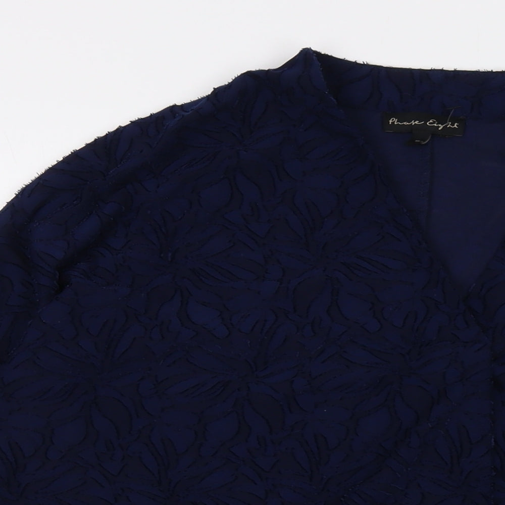 Womens UK Size 12 Phase Eight Blue Basic Blouse