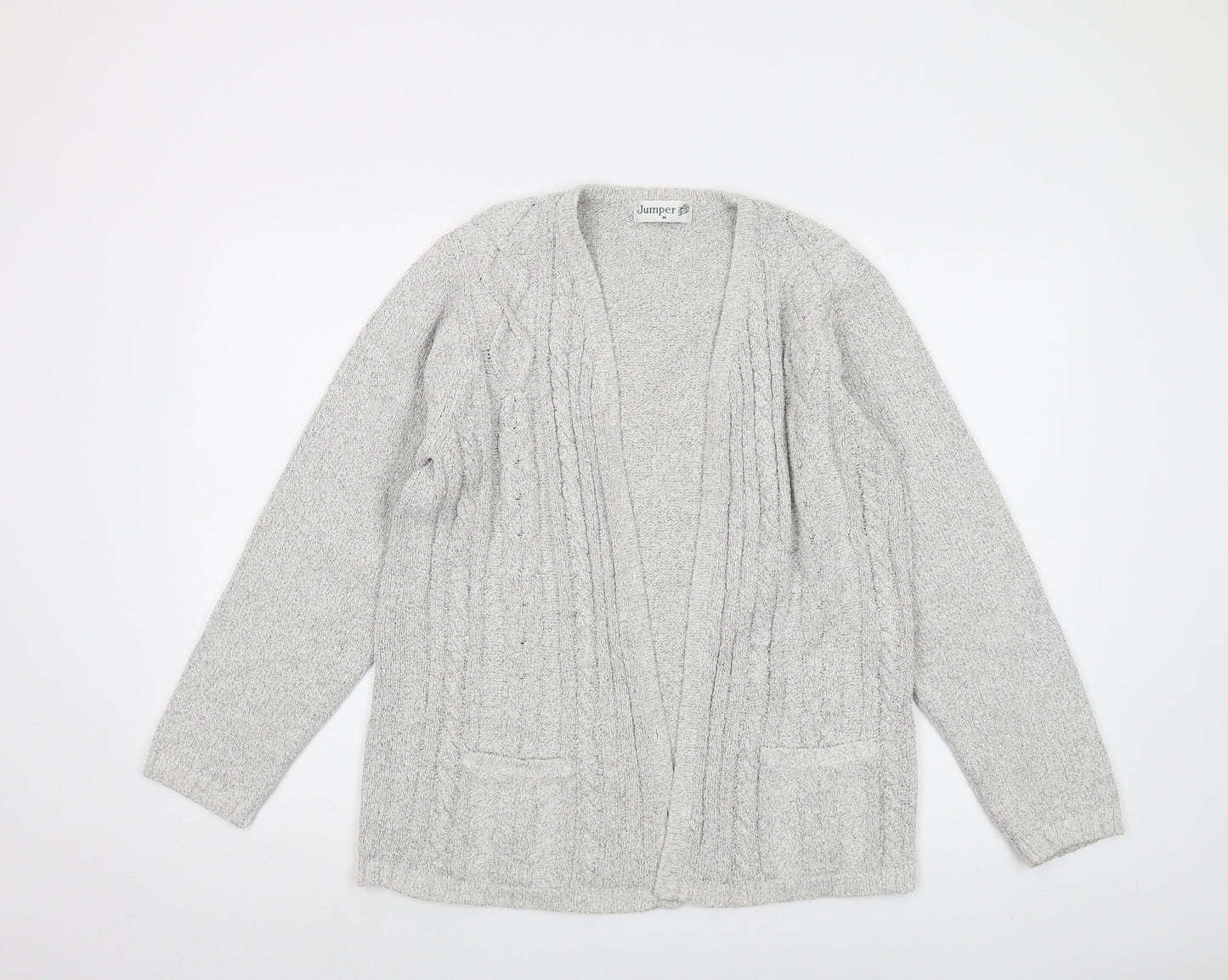 Womens UK Size M Jumper Grey Cardigan Jumper