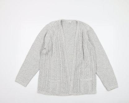 Womens UK Size M Jumper Grey Cardigan Jumper