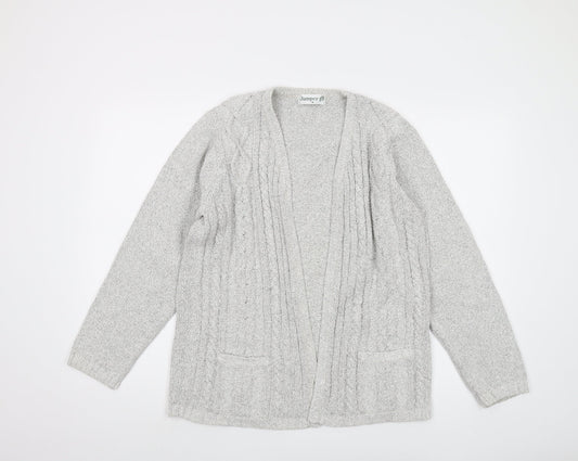 Womens UK Size M Jumper Grey Cardigan Jumper