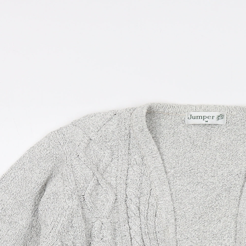 Womens UK Size M Jumper Grey Cardigan Jumper