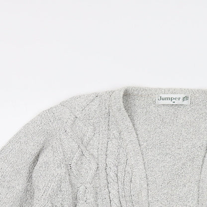 Womens UK Size M Jumper Grey Cardigan Jumper