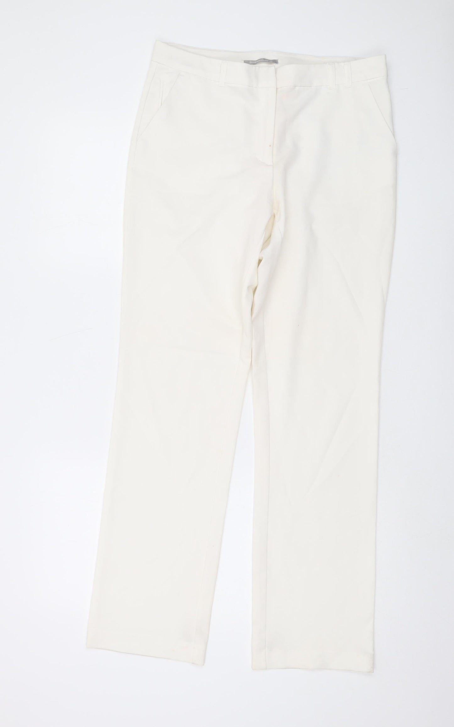 Womens UK Size S Collection Regular Fit  Ivory Trousers
