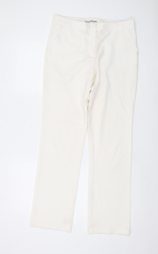 Womens UK Size S Collection Regular Fit  Ivory Trousers