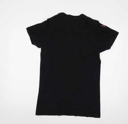 Sneaker Freak Mens Black Cotton T-Shirt Size M Crew Neck