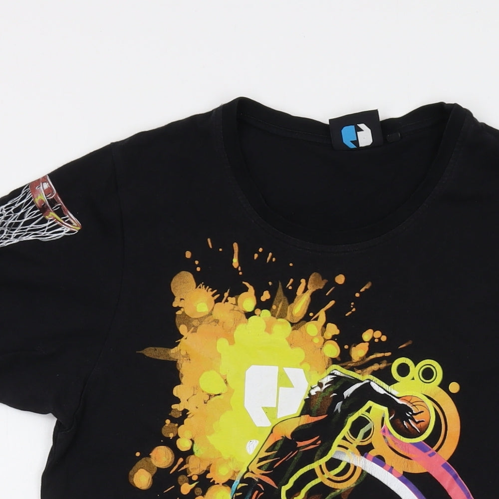 Sneaker Freak Mens Black Cotton T-Shirt Size M Crew Neck