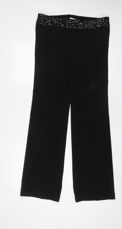 Womens UK Size 14 Kookai Regular Fit  Black Trousers