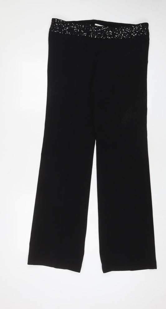 Womens UK Size 14 Kookai Regular Fit  Black Trousers