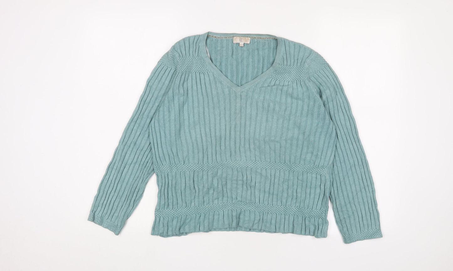 Womens UK Size XL Cc Blue Pullover Jumper