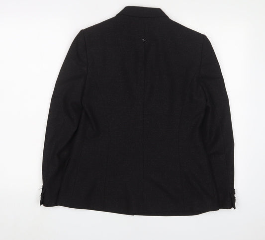 Principles Womens Black Jacket Blazer Size 12 Button