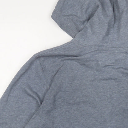 Topman Mens Blue Cotton Full Zip Hoodie Size XS - Pockets