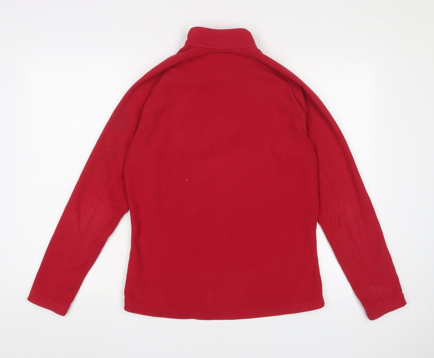 DECATHLON Womens Pink Polyester Pullover Sweatshirt Size L Zip - Logo, Embroidered