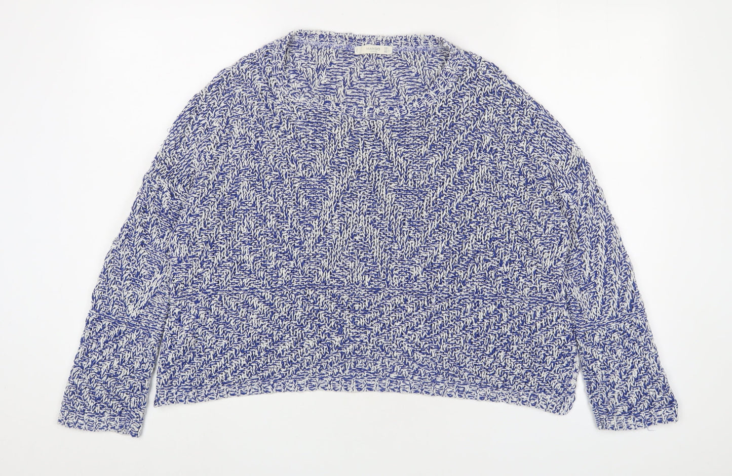 Womens UK Size L Mango Blue Pullover Jumper