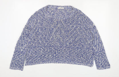 Womens UK Size L Mango Blue Pullover Jumper