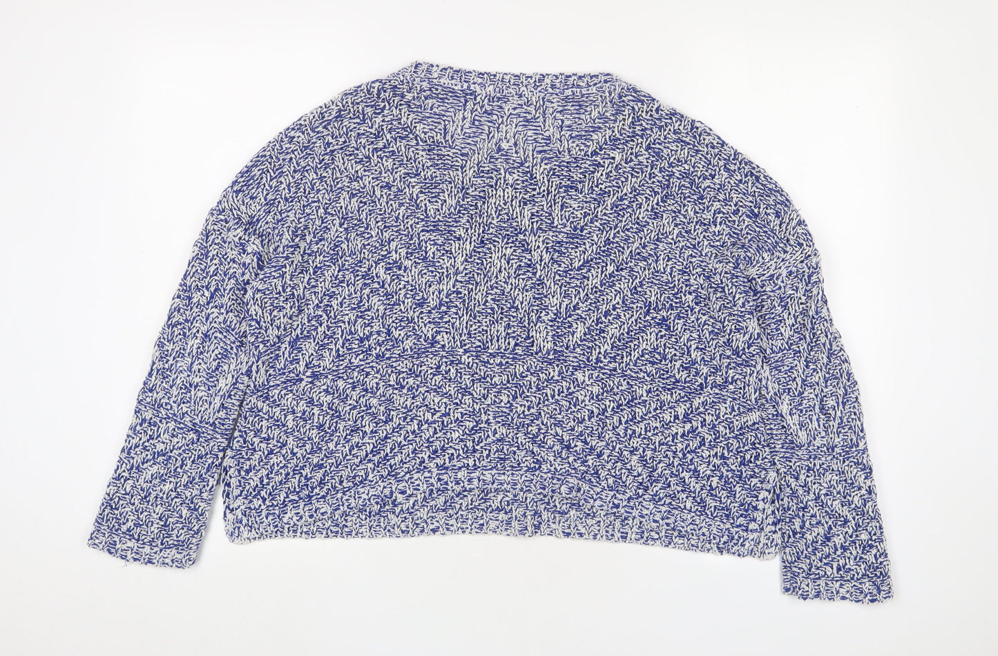 Womens UK Size L Mango Blue Pullover Jumper