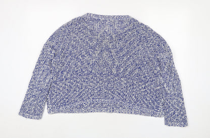 Womens UK Size L Mango Blue Pullover Jumper