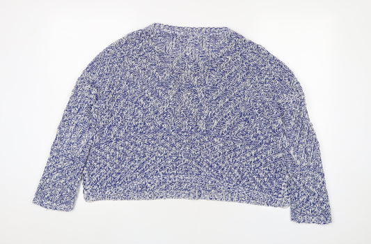 Womens UK Size L Mango Blue Pullover Jumper