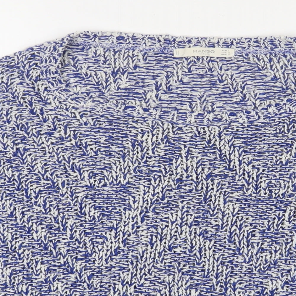 Womens UK Size L Mango Blue Pullover Jumper