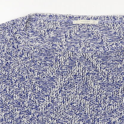 Womens UK Size L Mango Blue Pullover Jumper