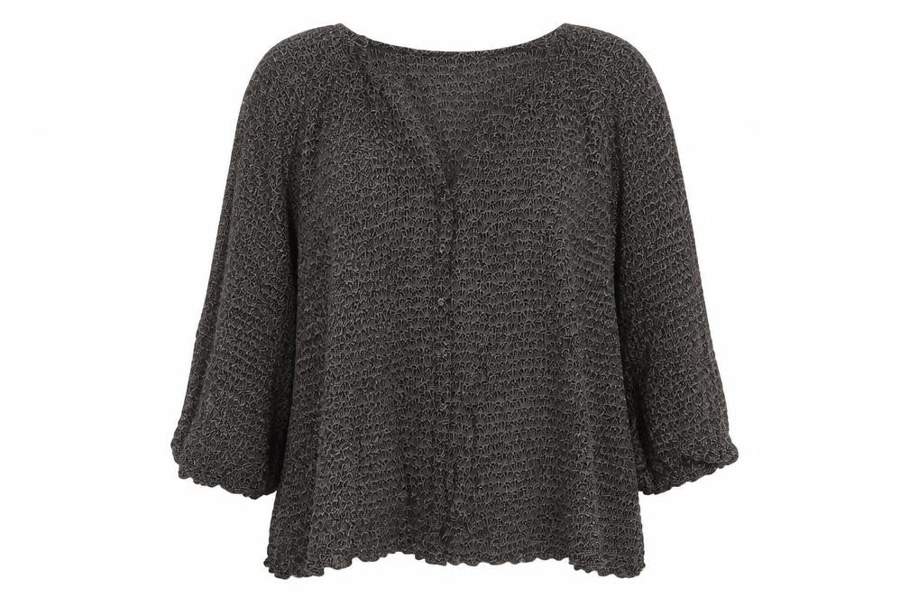 Womens UK Size 12 Monsoon Black Basic Blouse