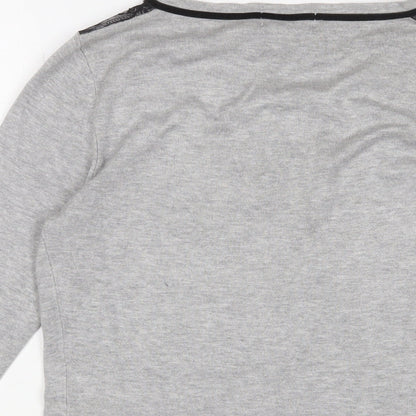 Womens UK Size 8 Kaliko Grey Cardigan Jumper