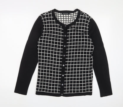 Womens UK Size L Monoprix Black Cardigan Jumper