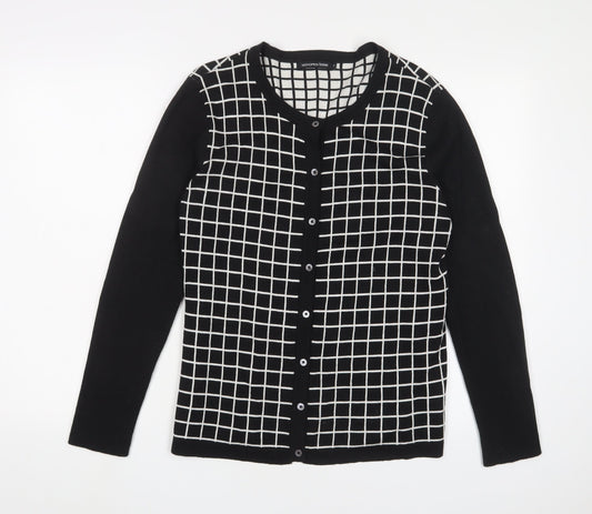 Womens UK Size L Monoprix Black Cardigan Jumper