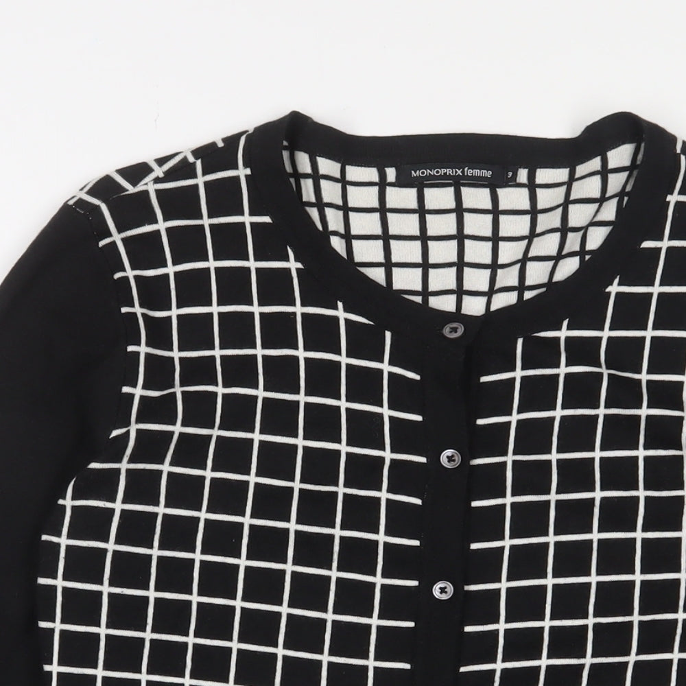 Womens UK Size L Monoprix Black Cardigan Jumper
