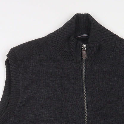Mens UK Size L Blue Harbour Grey Full Zip Sweatshirt