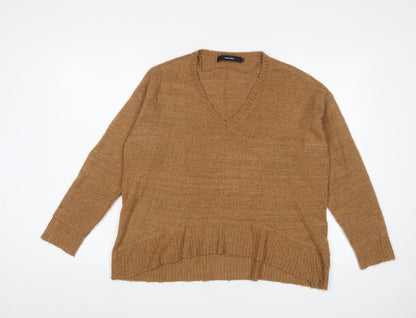 Womens UK Size M VERO MODA Brown Pullover Jumper