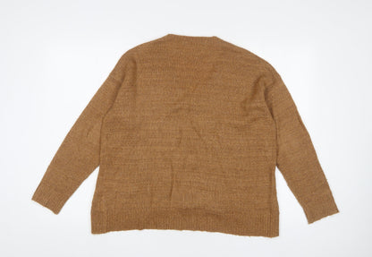 Womens UK Size M VERO MODA Brown Pullover Jumper