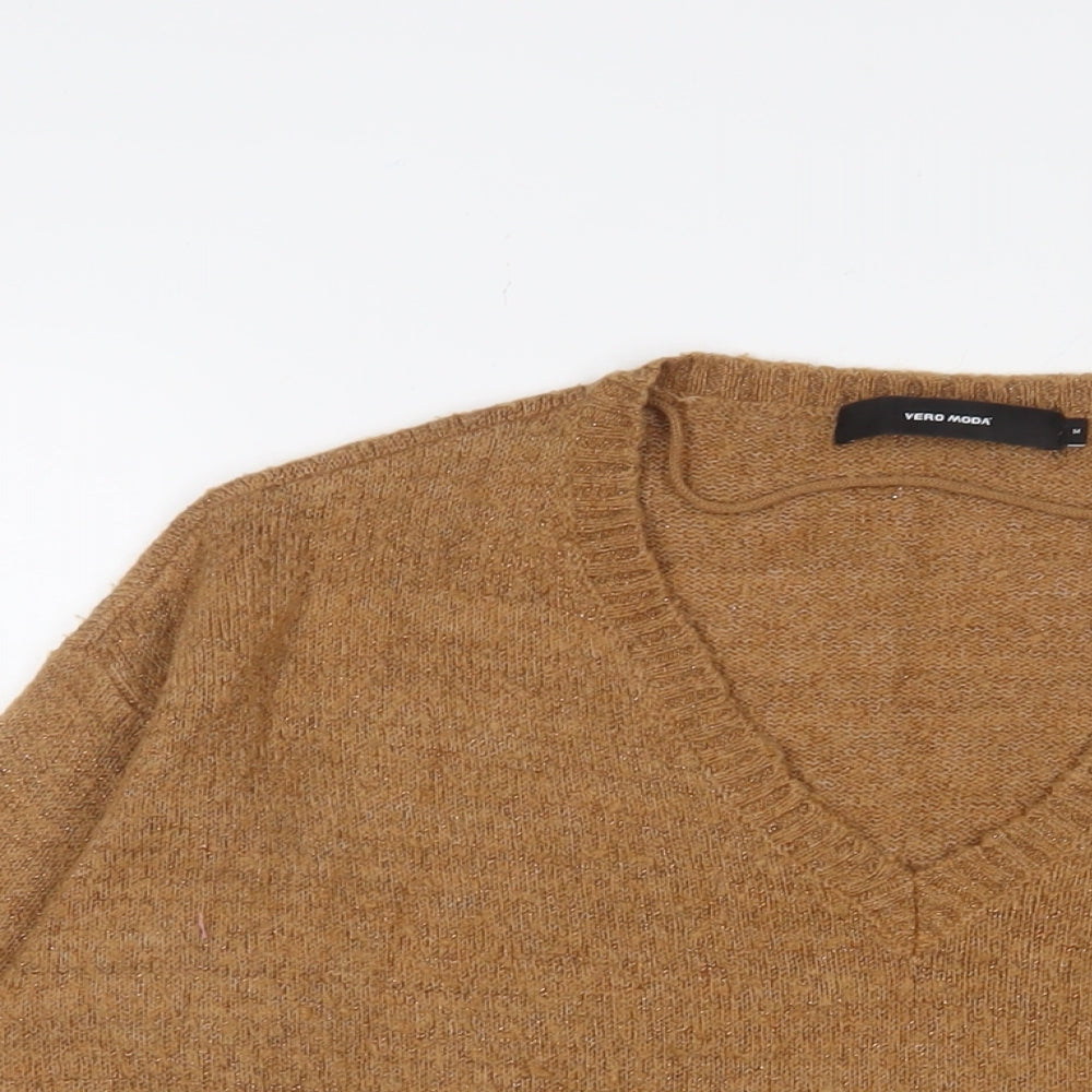 Womens UK Size M VERO MODA Brown Pullover Jumper
