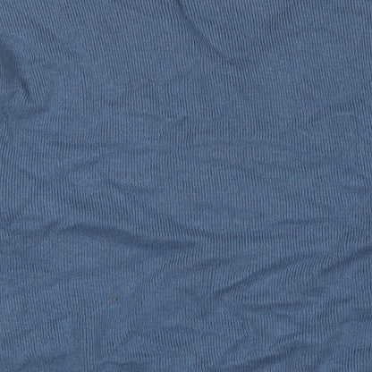 Hearts & Bows Womens Blue V-Neck Cotton Pullover Jumper Size M