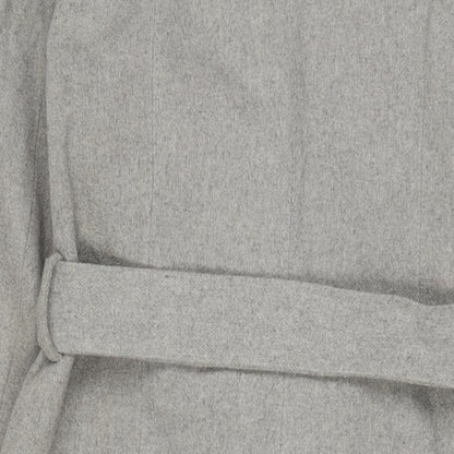 VERO MODA Womens Grey Overcoat Coat Size L Zip - Belted