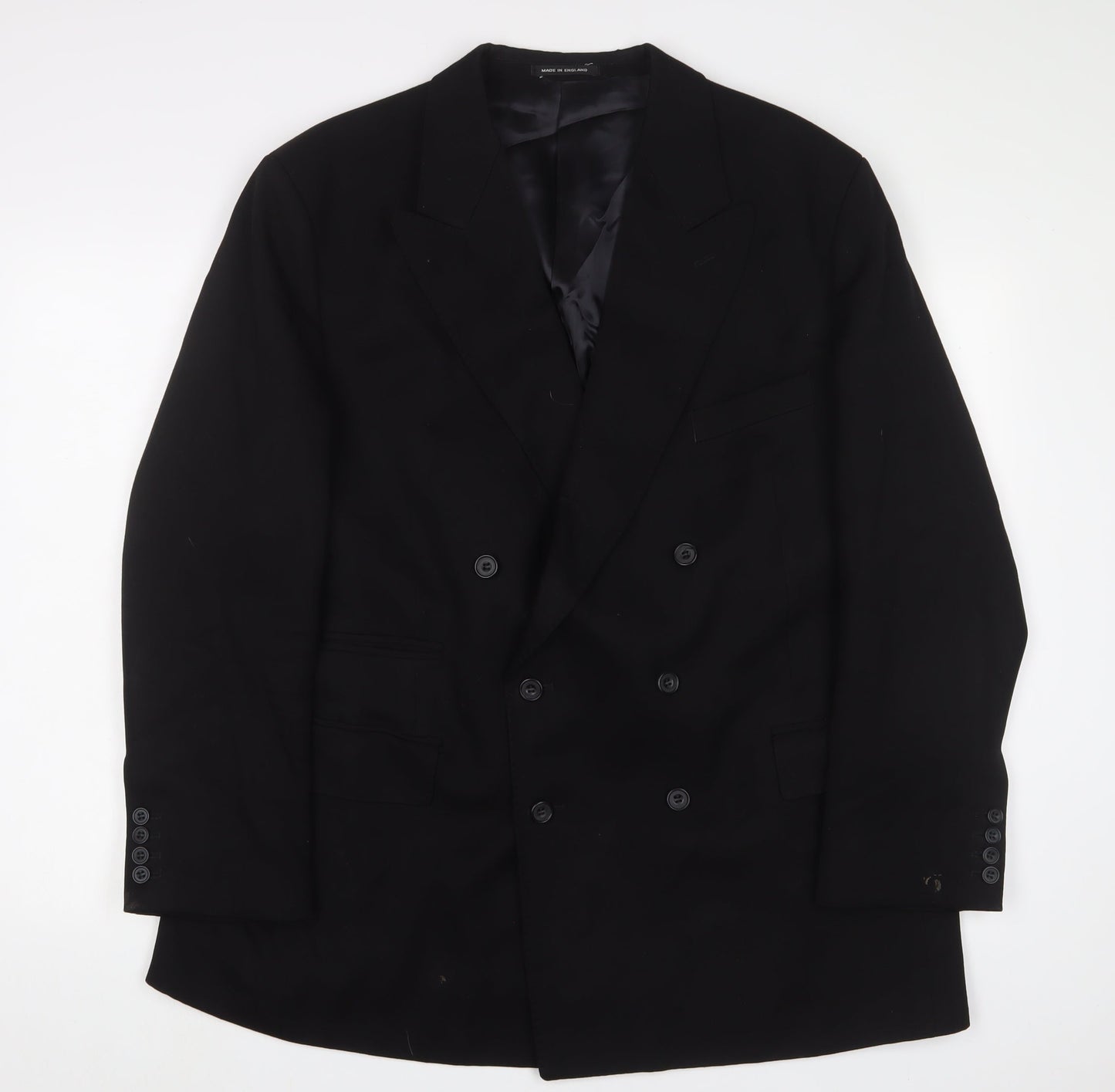 Mens UK Size 44 Carl Stuart Regular Black Suit Jacket