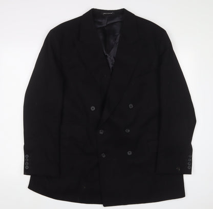 Mens UK Size 44 Carl Stuart Regular Black Suit Jacket