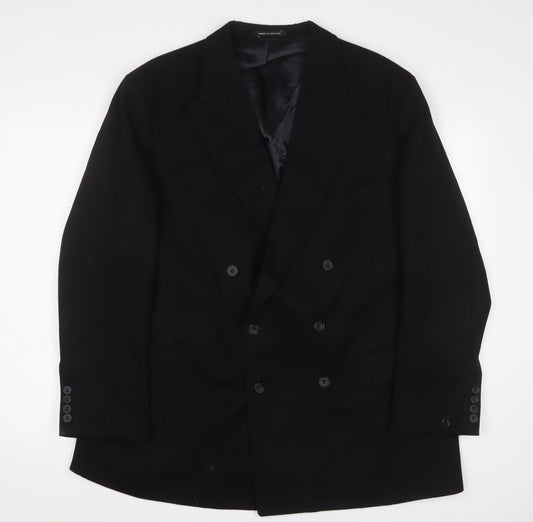 Mens UK Size 44 Carl Stuart Regular Black Suit Jacket