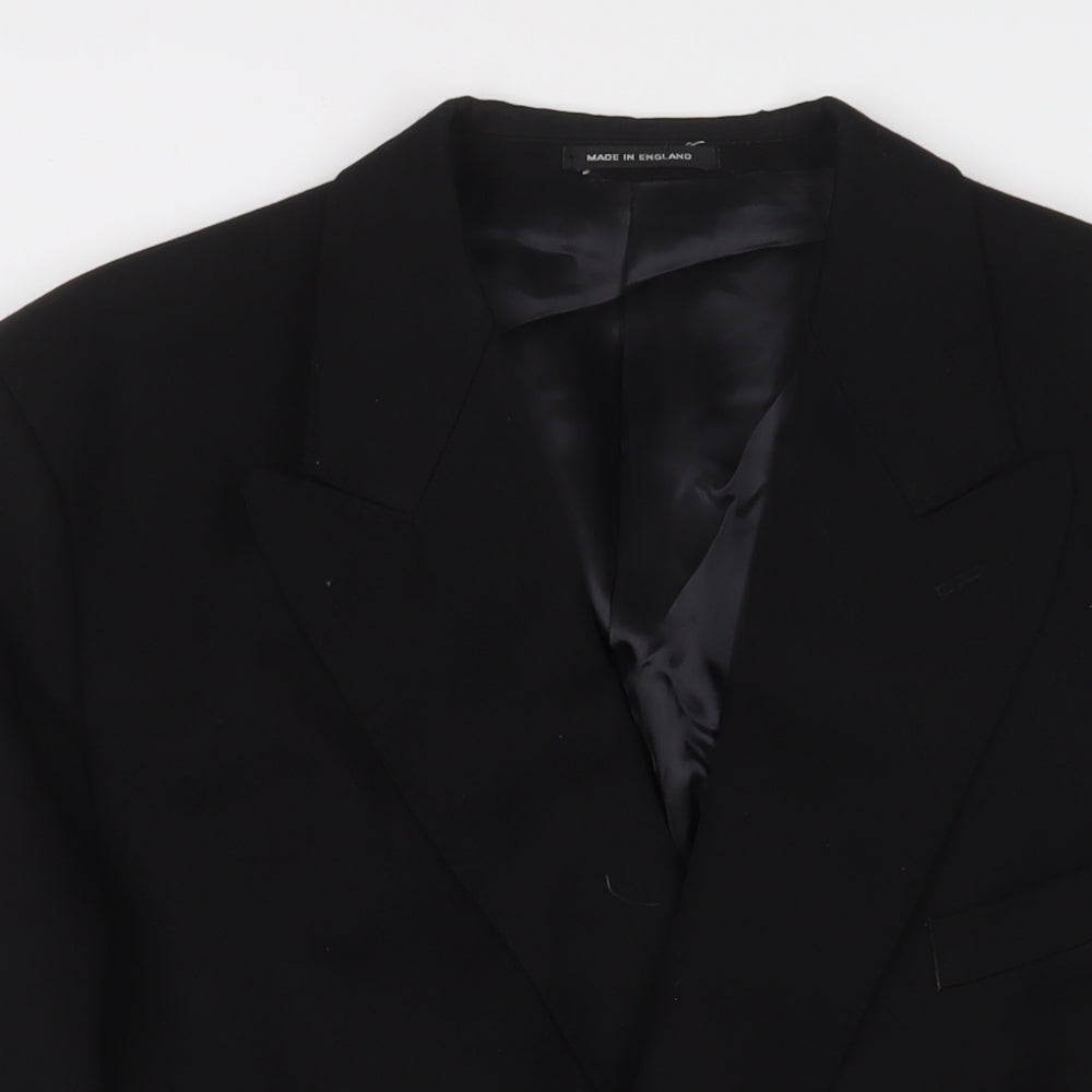 Mens UK Size 44 Carl Stuart Regular Black Suit Jacket