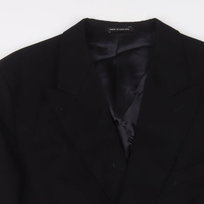 Mens UK Size 44 Carl Stuart Regular Black Suit Jacket