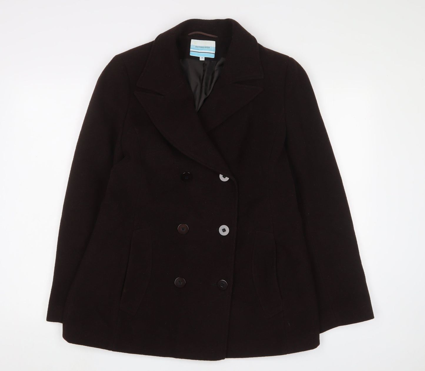 Outerlayer Womens Brown Jacket Size 14 Button